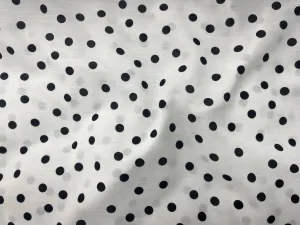 10mm Polka Dots - Printed Crepe Fabric