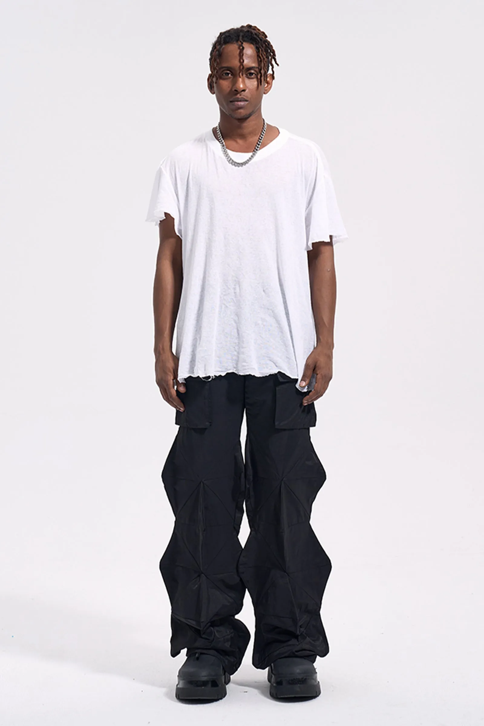 3D Diamond Shaped Cut Cargo Pants