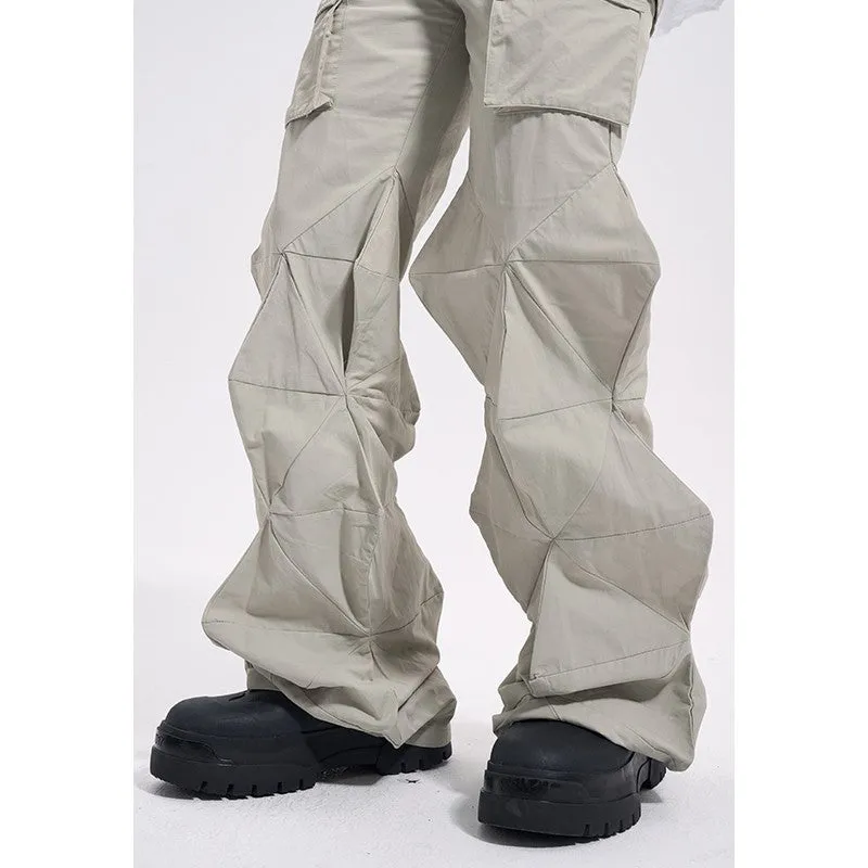 3D Diamond Shaped Cut Cargo Pants