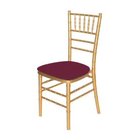 5 pcs/pk Spandex Chiavari Seat Pad Cover - Burgundy