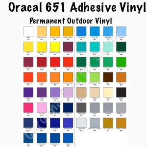 Adhesive Vinyl - 10, 25, 50 Sheets Oracal 651 12x12" Adhesive Vinyl Pick Your Pack! Decal Vinyl Gloss Vinyl Craft Vinyl Vinyl Sheets Metallic Colors Included