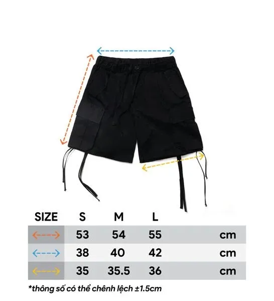 BAGGY CARGO SHORTS - BLACK