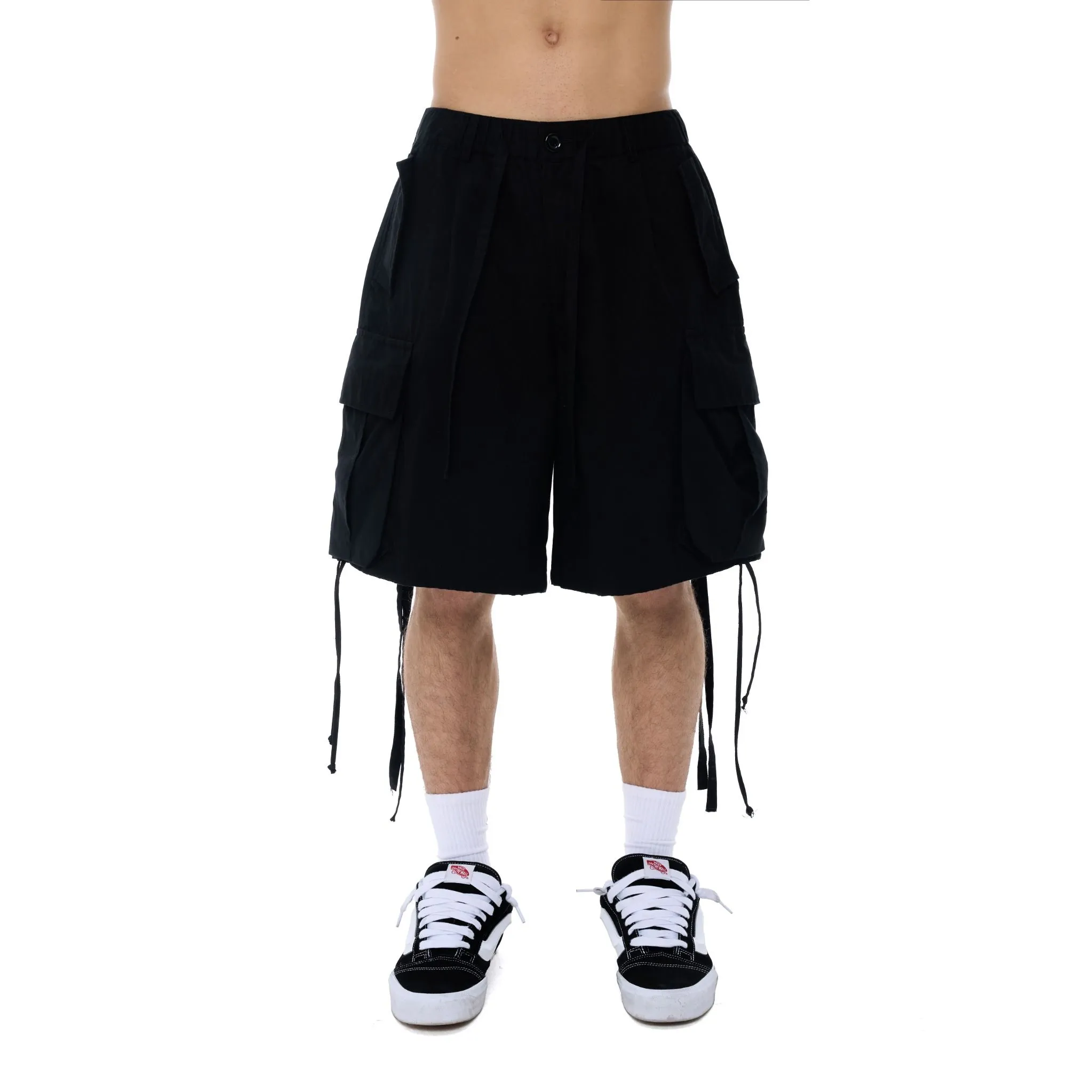 BAGGY CARGO SHORTS - BLACK