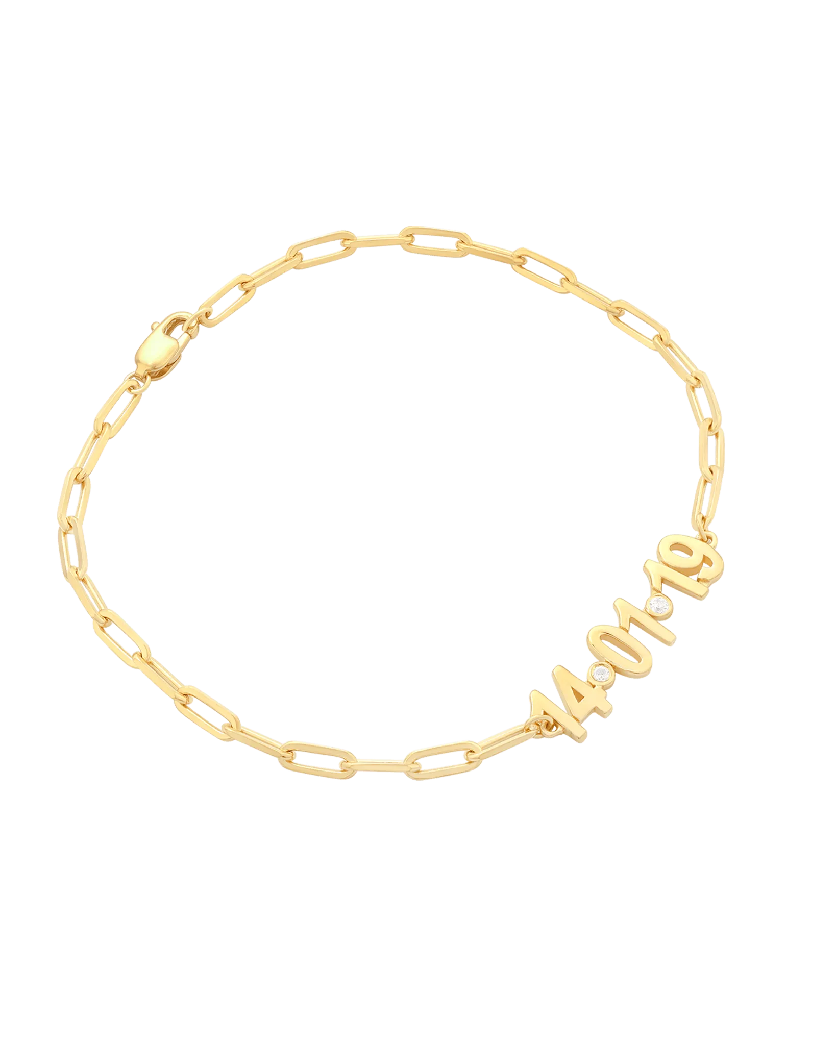 Birthdate Diamond Bracelet - 14K Rose Gold