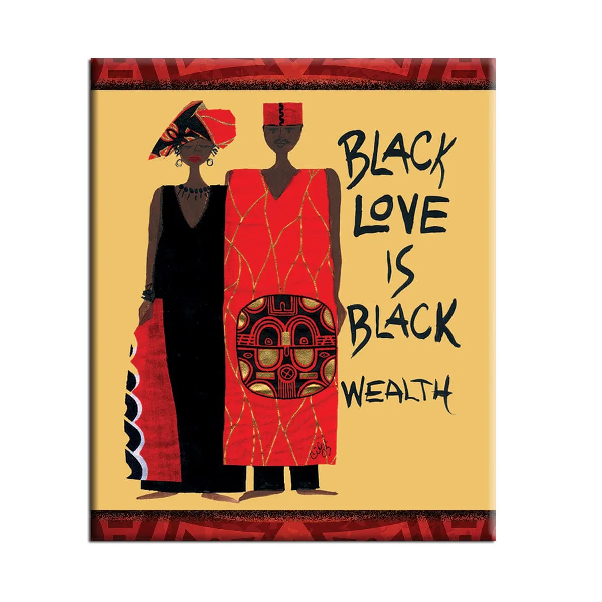 Black Love is Black Wealth Decorative Magnet