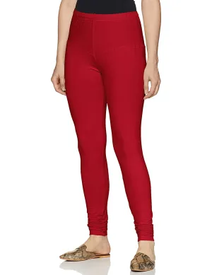 Churidar Maroon Cotton Leggings for Woman