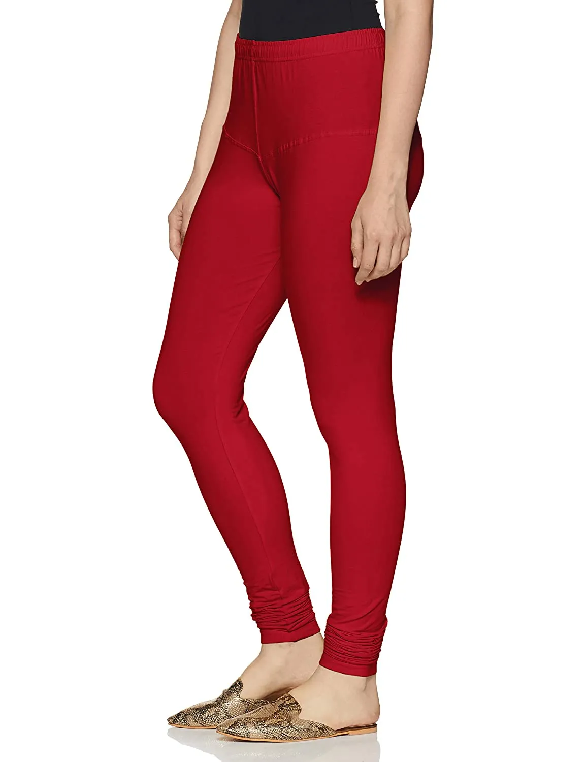 Churidar Maroon Cotton Leggings for Woman