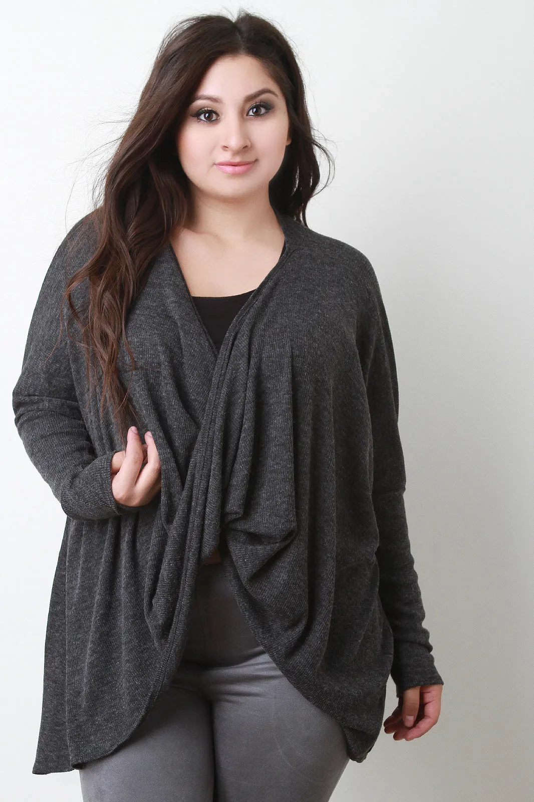 Draping Tulip Dolman Convertible Cardigan Top