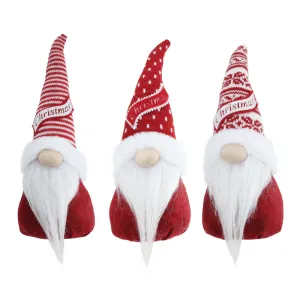 Gnome with Christmas Knitted Hat Asst (33cm)