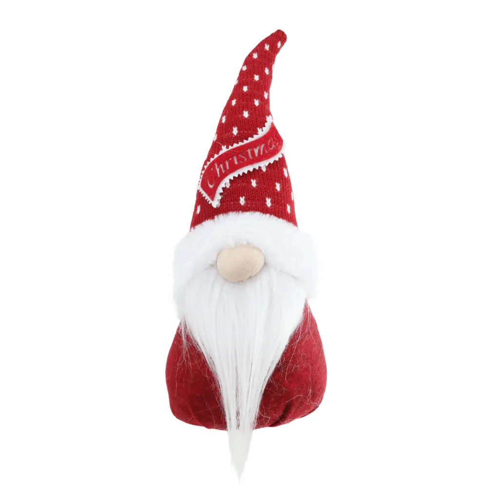 Gnome with Christmas Knitted Hat Asst (33cm)