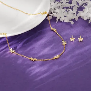 Golden Butterfly Studded Affair Set