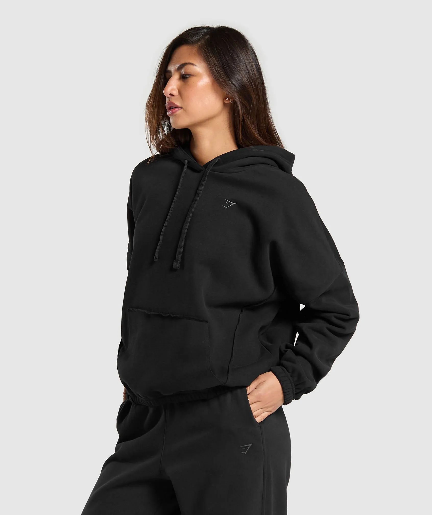 Gymshark Fleece Oversized Hoodie - Black