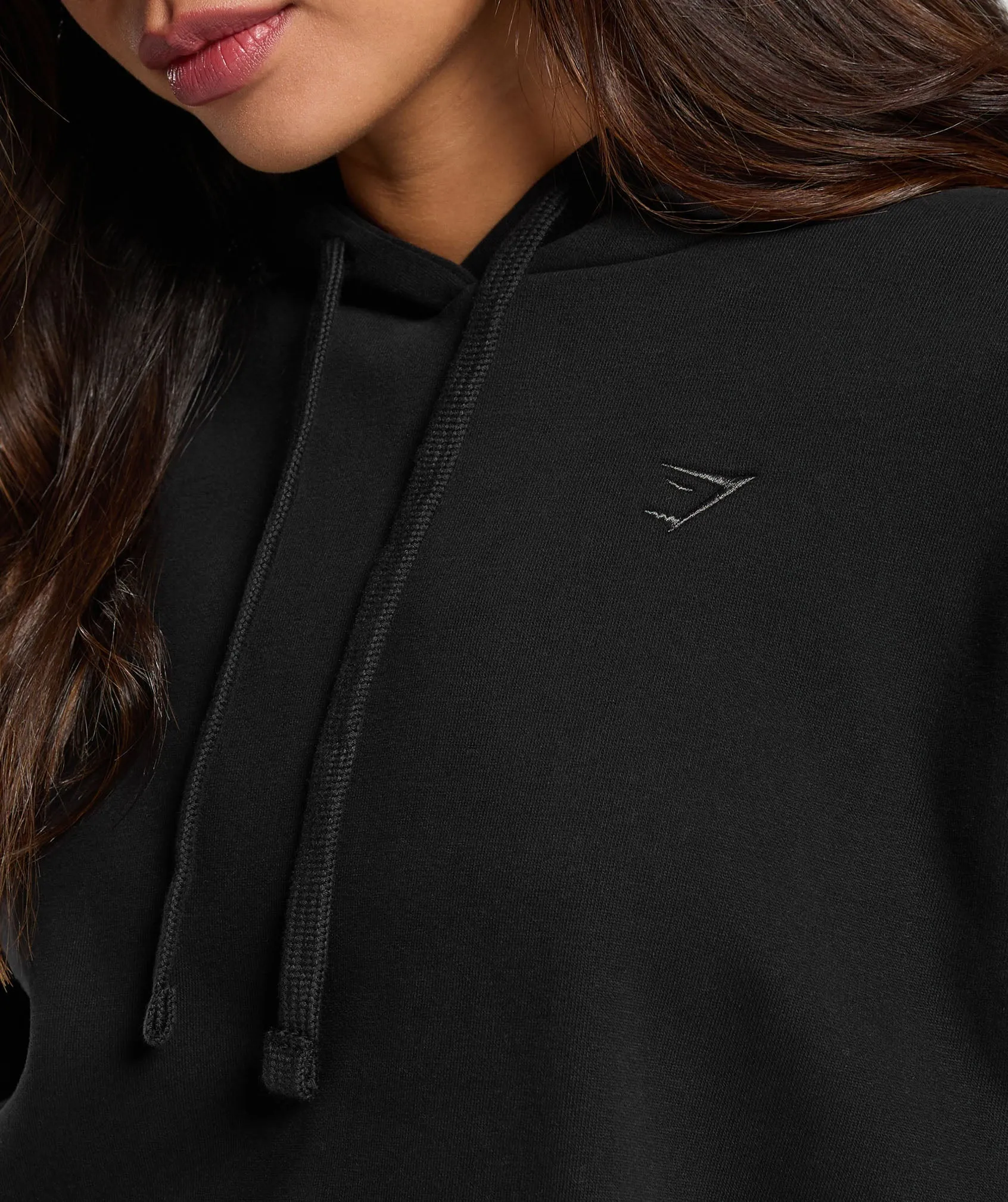 Gymshark Fleece Oversized Hoodie - Black