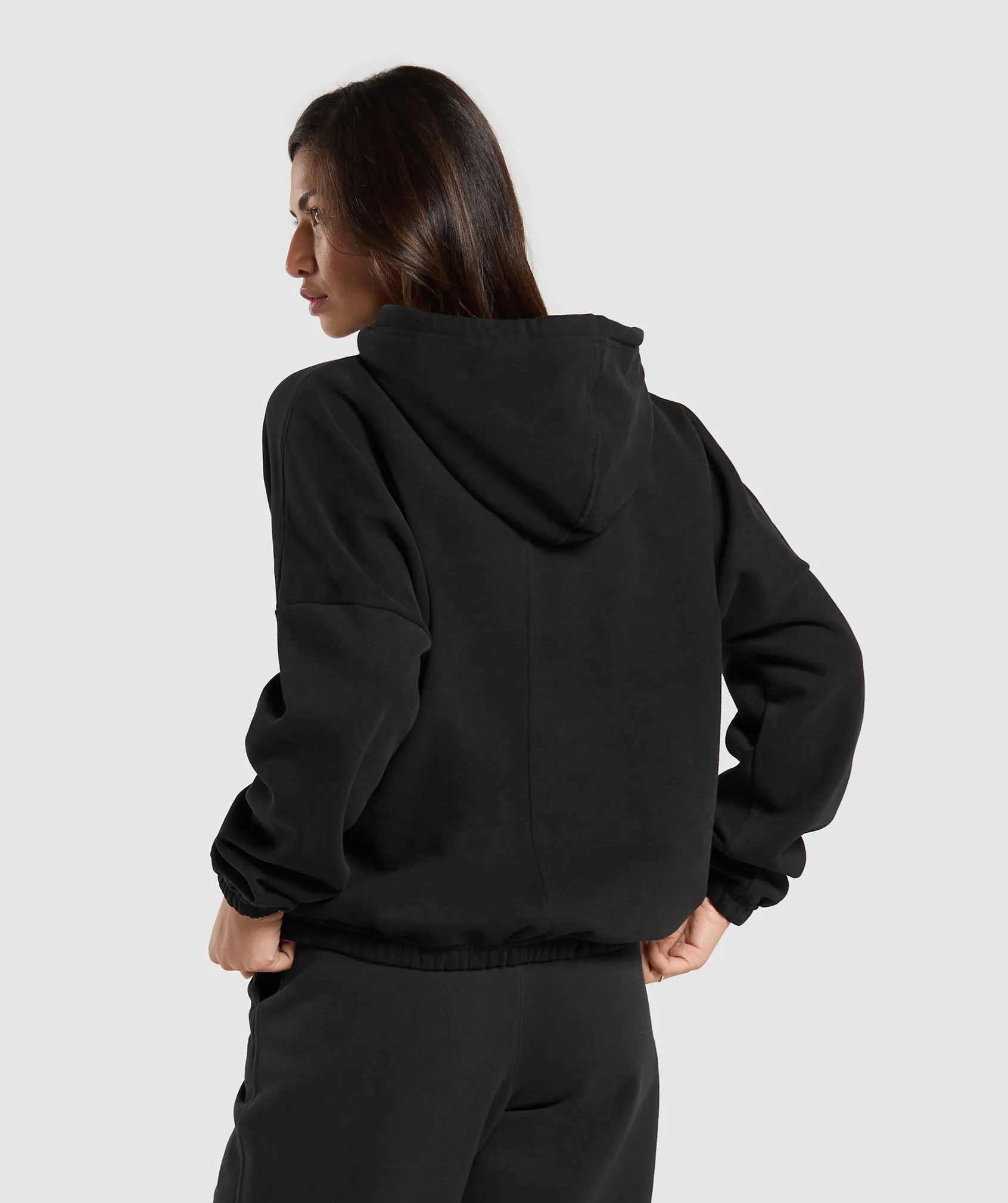 Gymshark Fleece Oversized Hoodie - Black