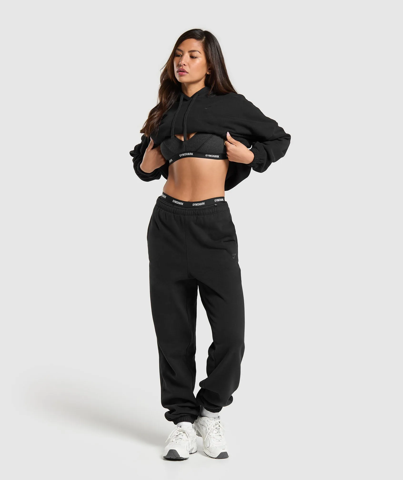 Gymshark Fleece Oversized Hoodie - Black