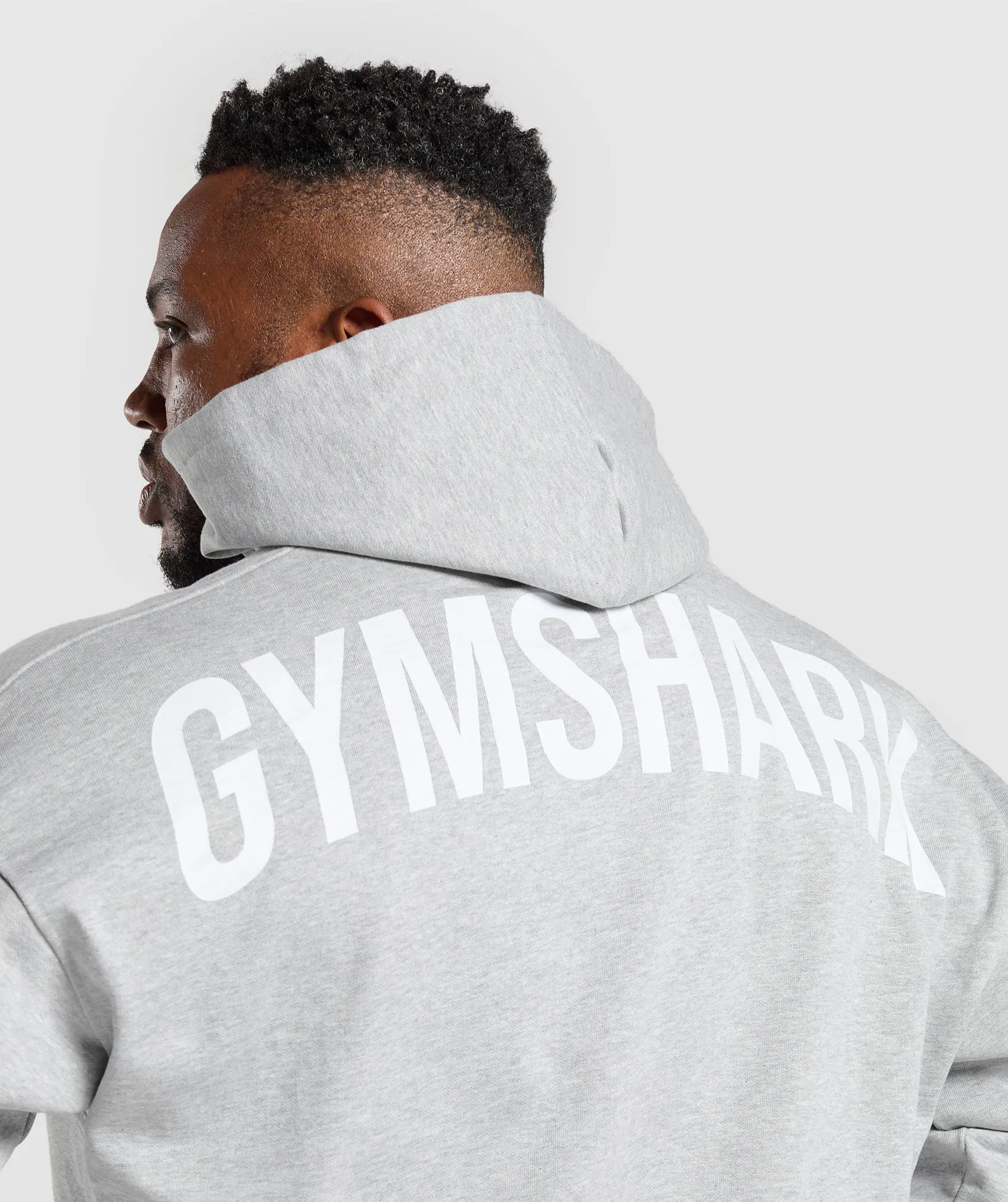 Gymshark Power Zip Up Hoodie - Light Grey Core Marl