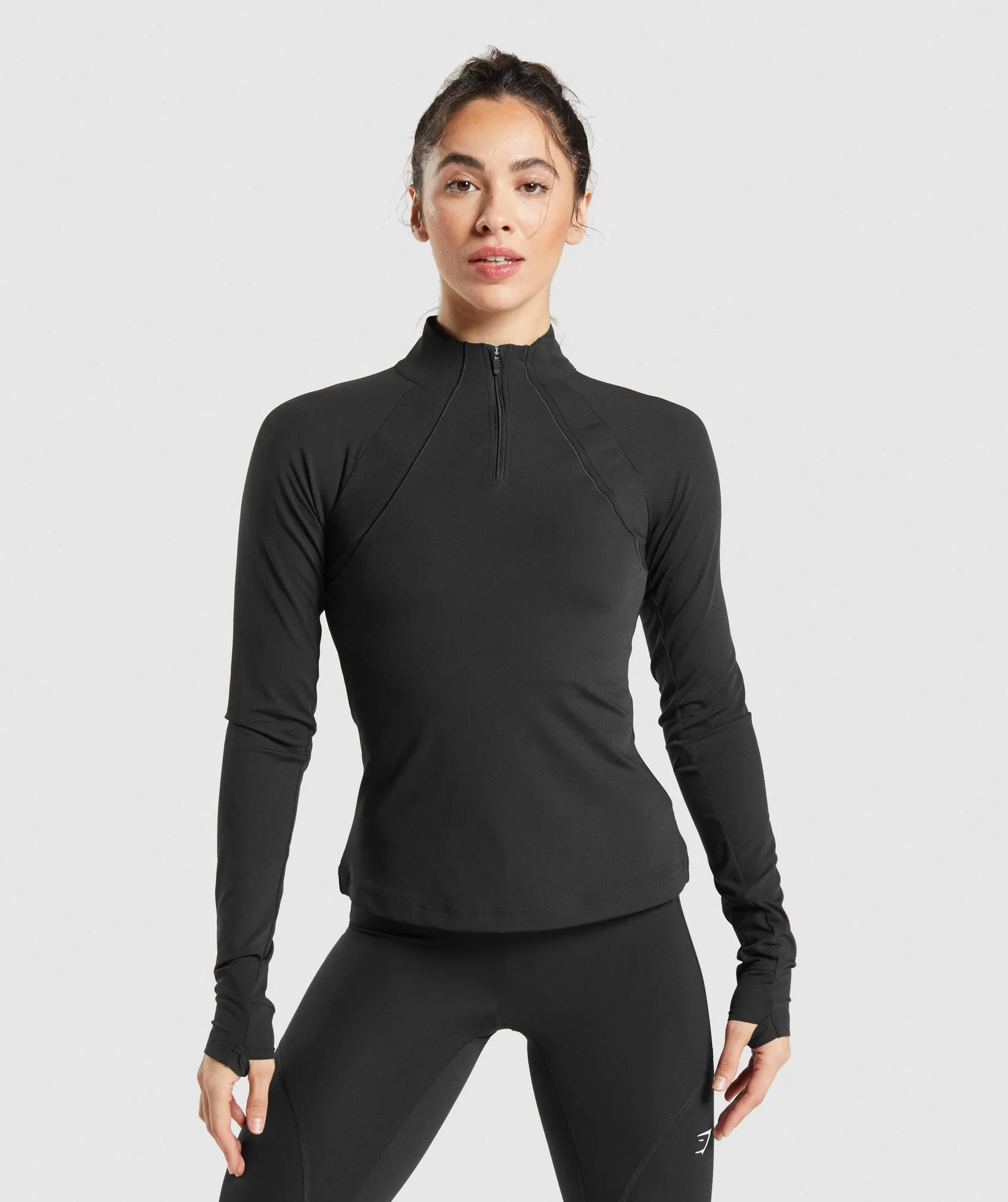 Gymshark Running 1/4 Zip - Black