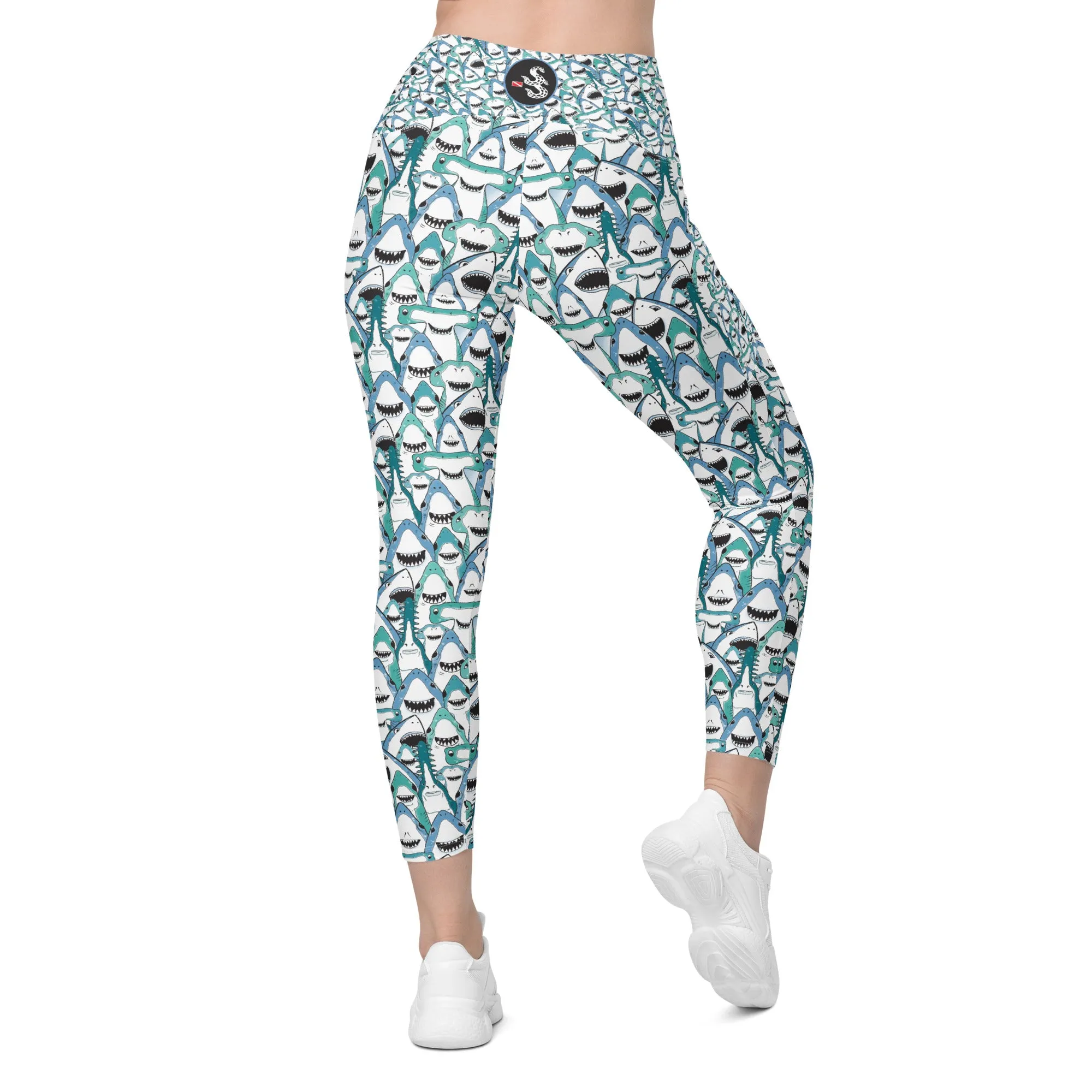 Happiest Sharks Pocket Leggings (2XS - 6X)