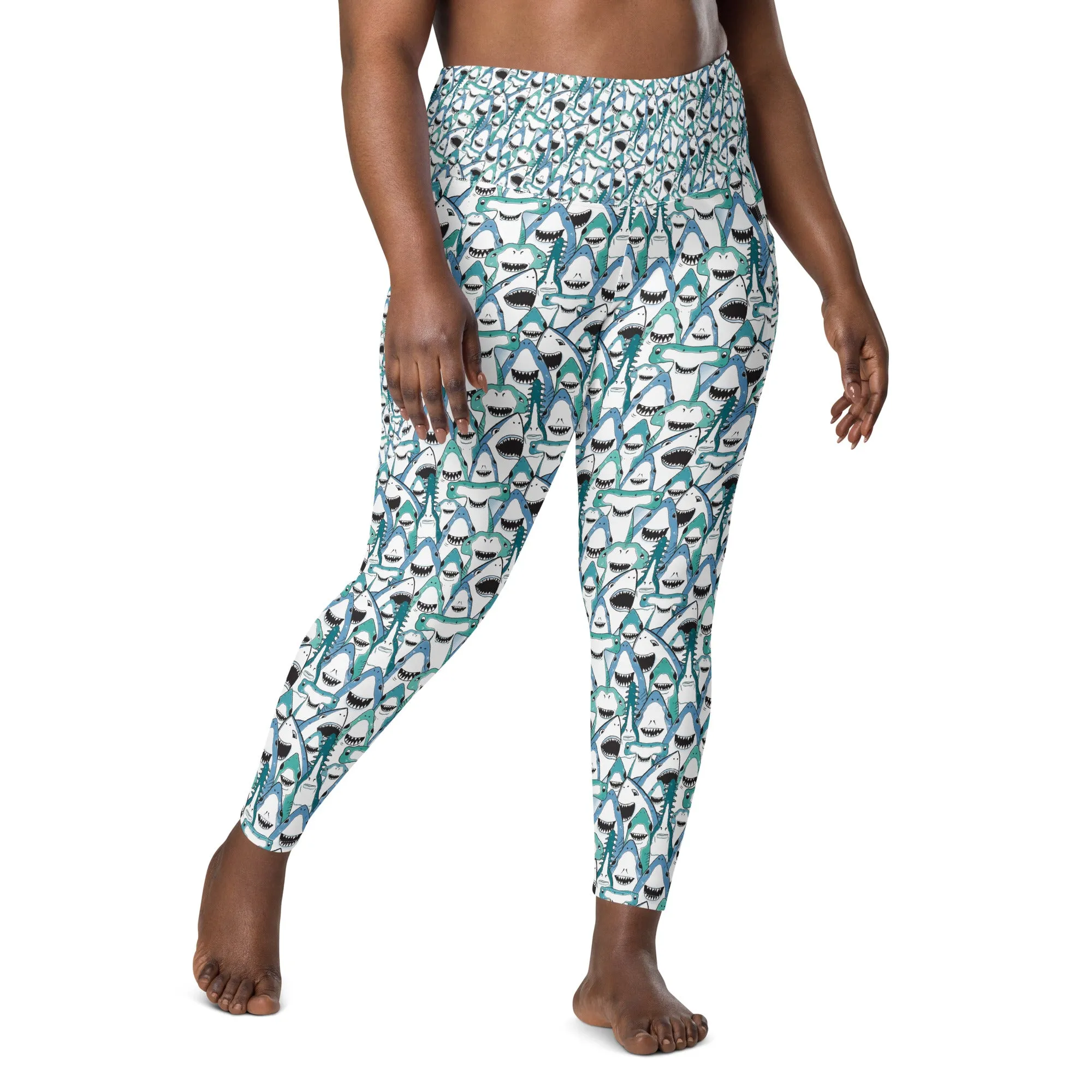 Happiest Sharks Pocket Leggings (2XS - 6X)