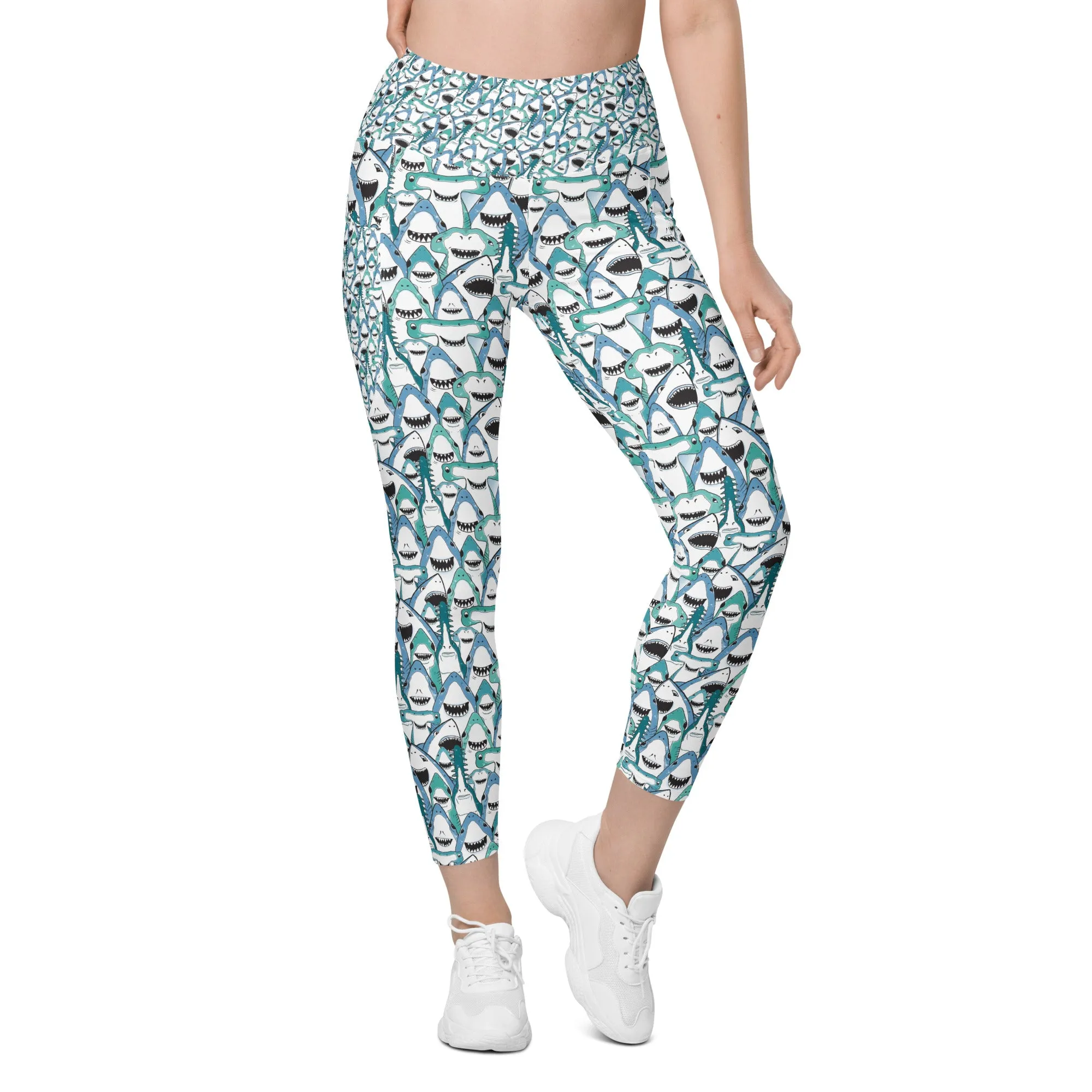 Happiest Sharks Pocket Leggings (2XS - 6X)