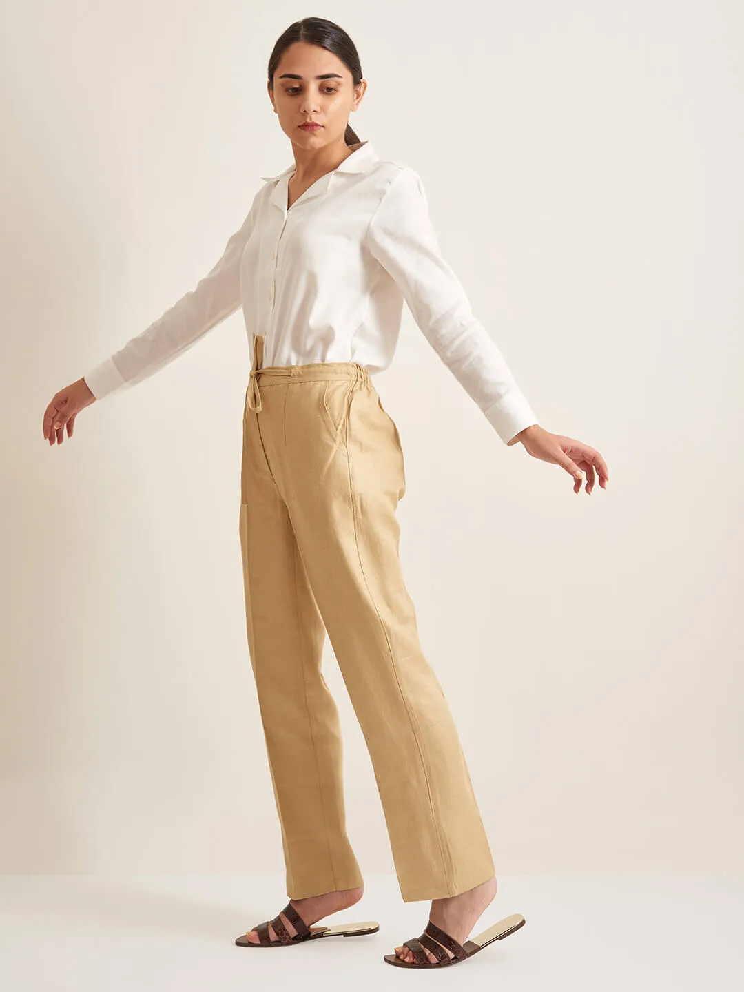 Herringbone Linen pant