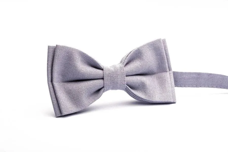 Lilac Gray Bow Tie for Groomsmen - Handmade-to-Order, Personalized Style