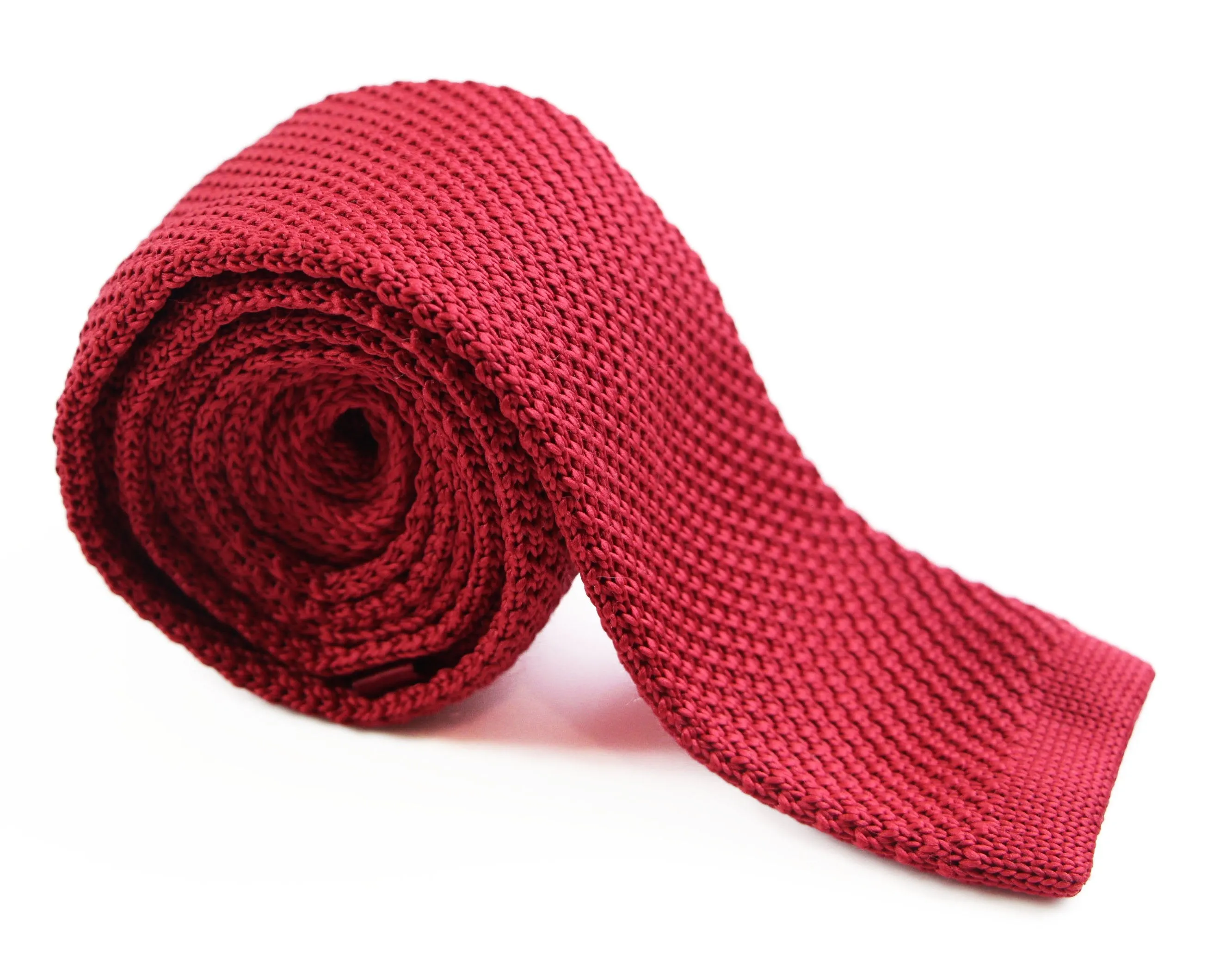 Mens Red Knitted Neck Tie