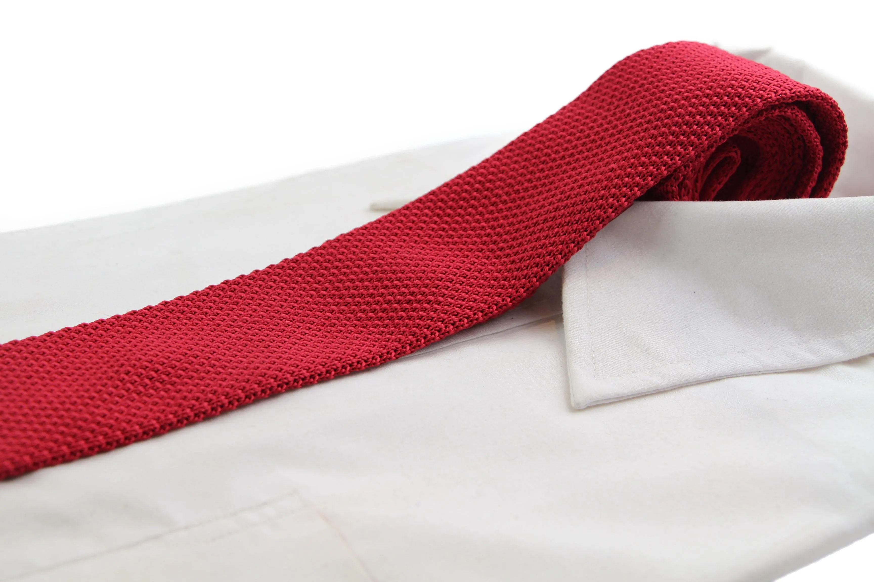 Mens Red Knitted Neck Tie