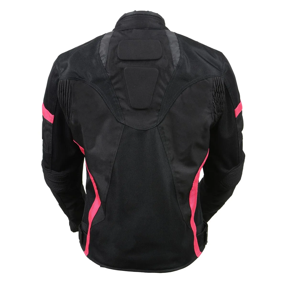 Milwaukee Leather MPL2794 Black and Pink Mesh/Textile Armored