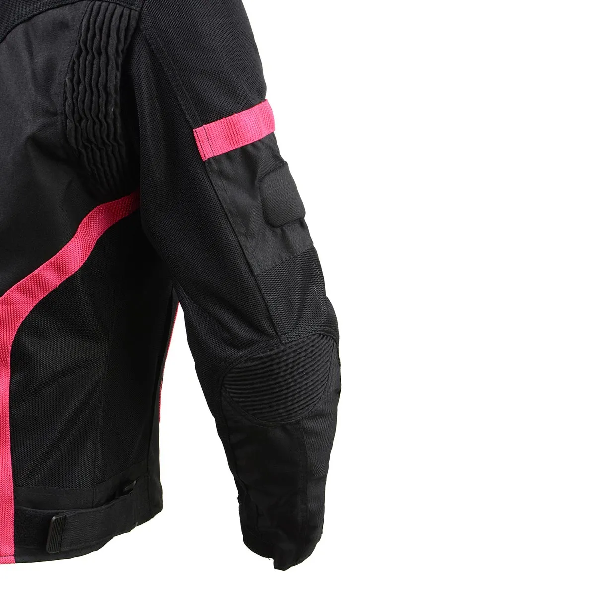 Milwaukee Leather MPL2794 Black and Pink Mesh/Textile Armored