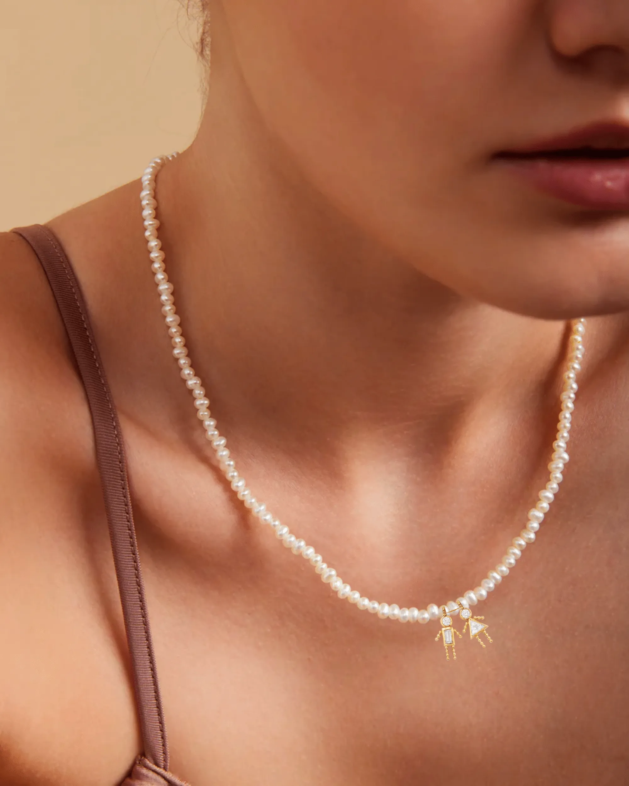 Mini Me Pearl Necklace - 925 Sterling Silver