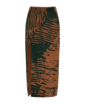 MIRAGE MIDI SKIRT - CLAY