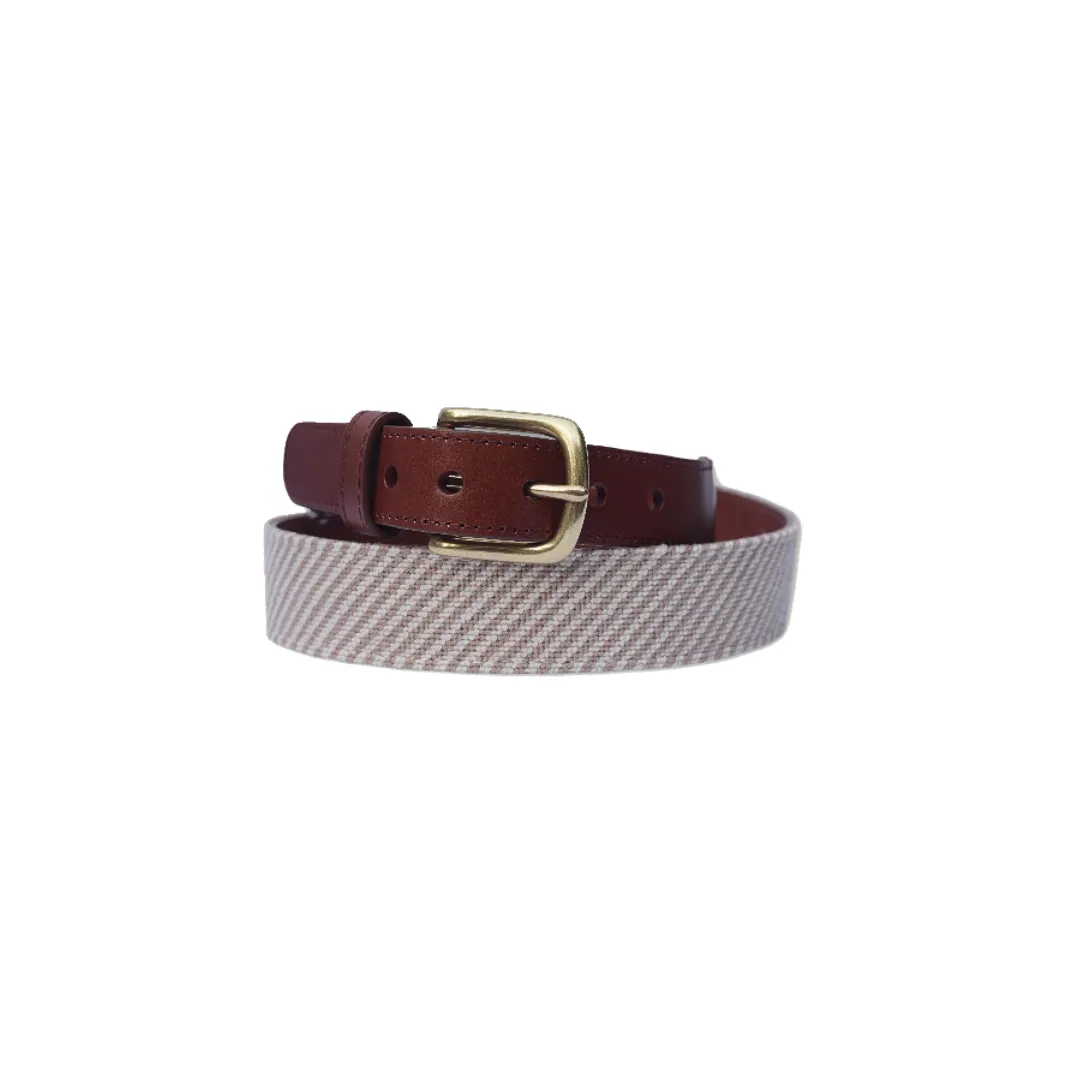 Needlepoint Belt- Herringbone Pattern Young Adult Hand Stitched Needlepoint Belt