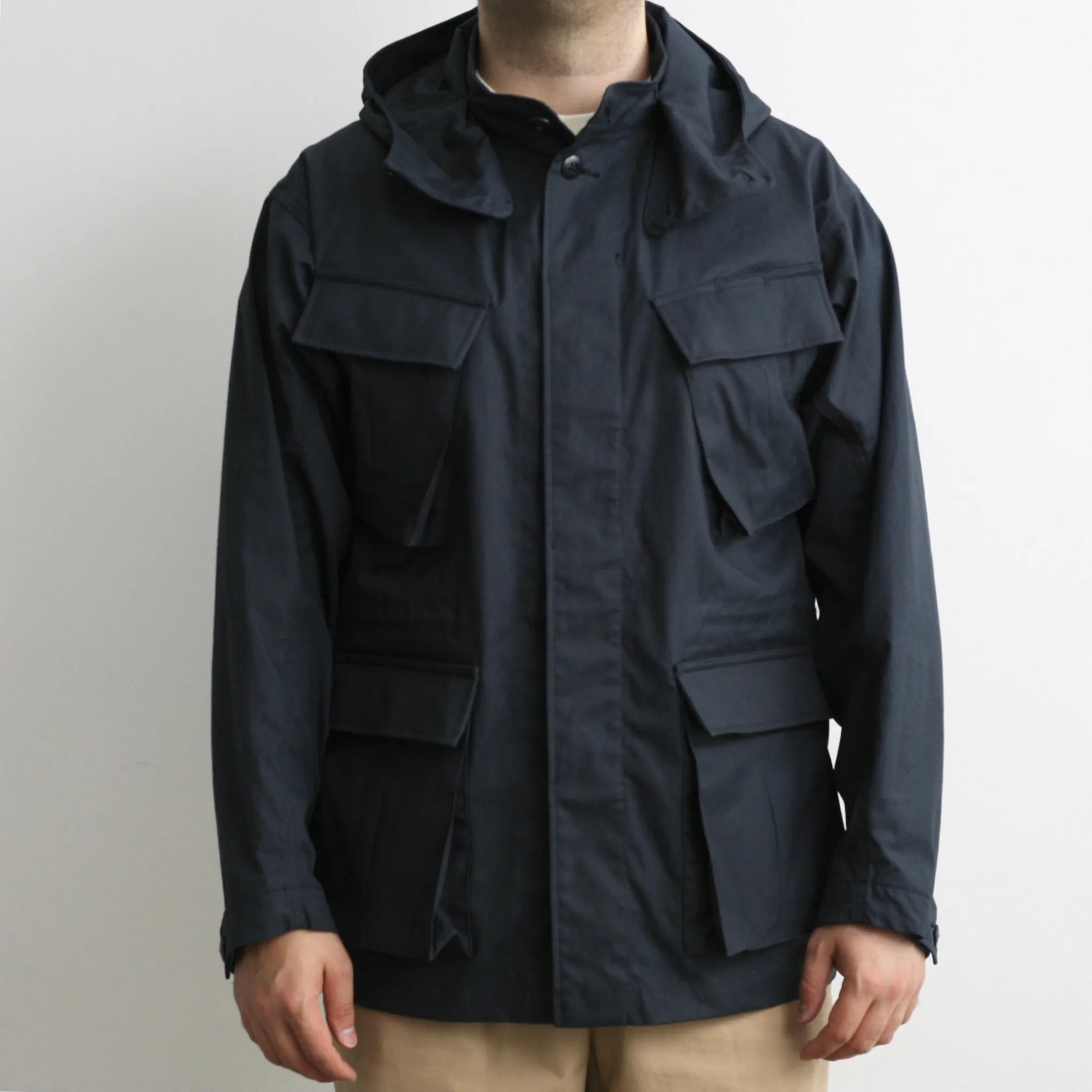 Norwood High Density Water-Repellant Cotton Poplin Parka in Navy