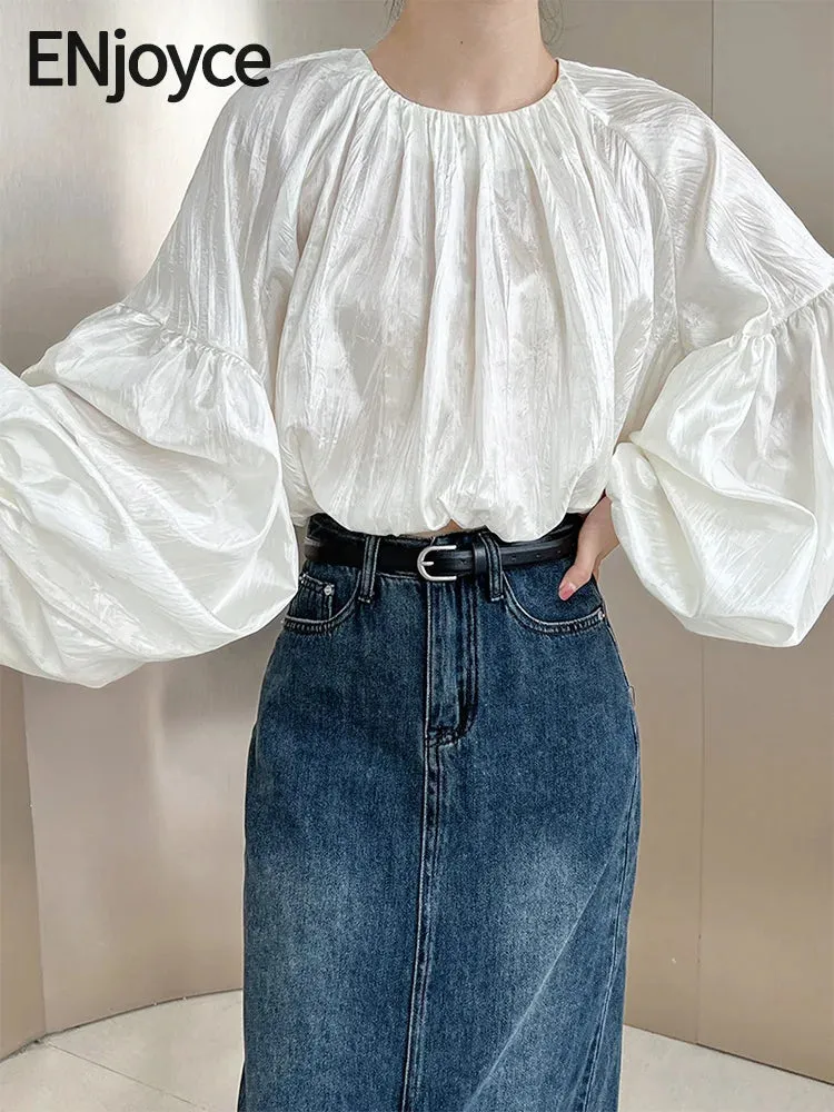 Off Shoulder Mesh Embroidered Satin Blouse