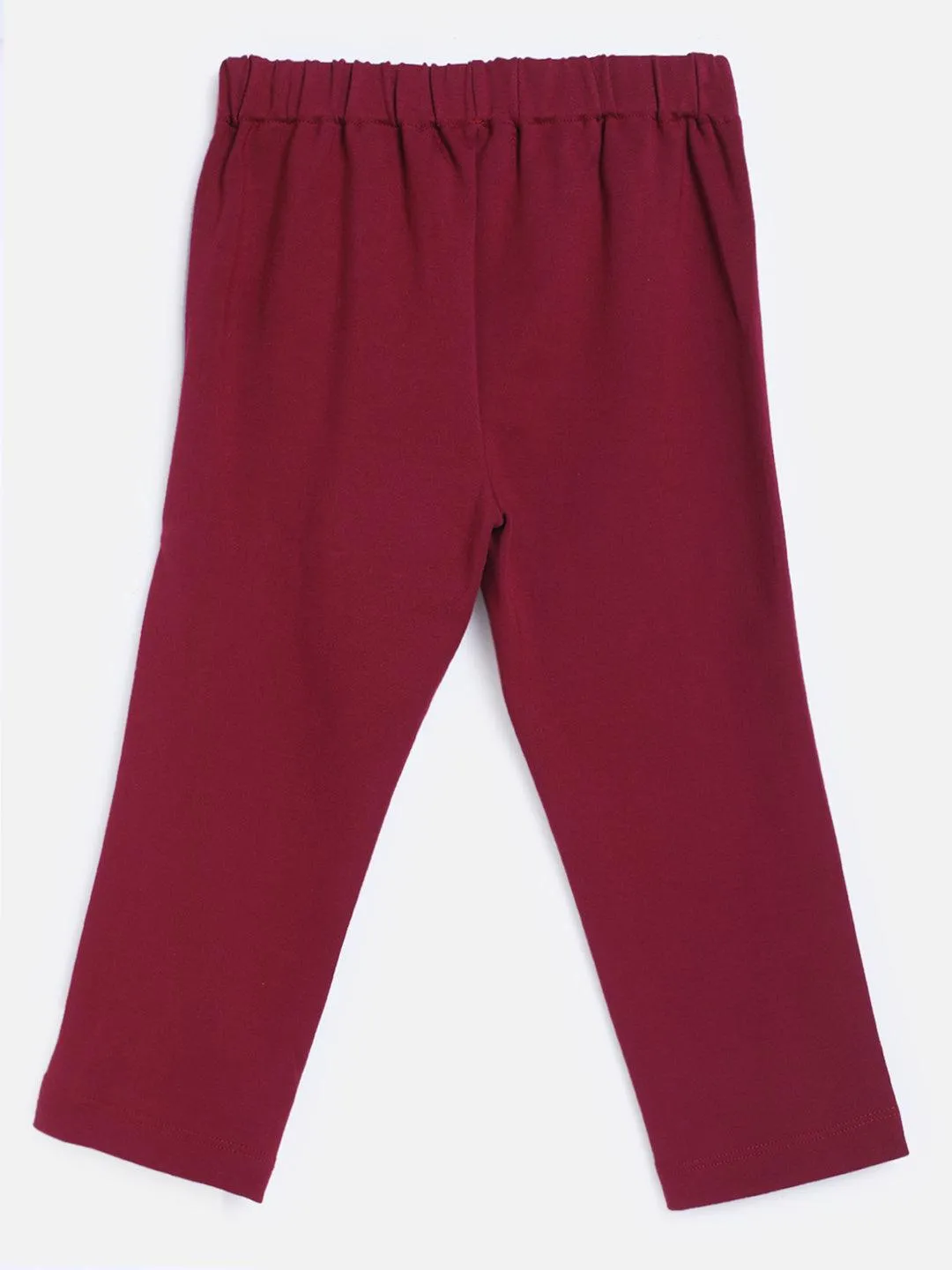 One Friday Burgundy Solid Legging