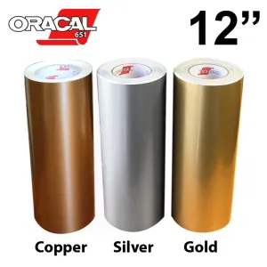 Oracal 651 Intermediate Metallic Adhesive Vinyl 12" x 12" Sheet