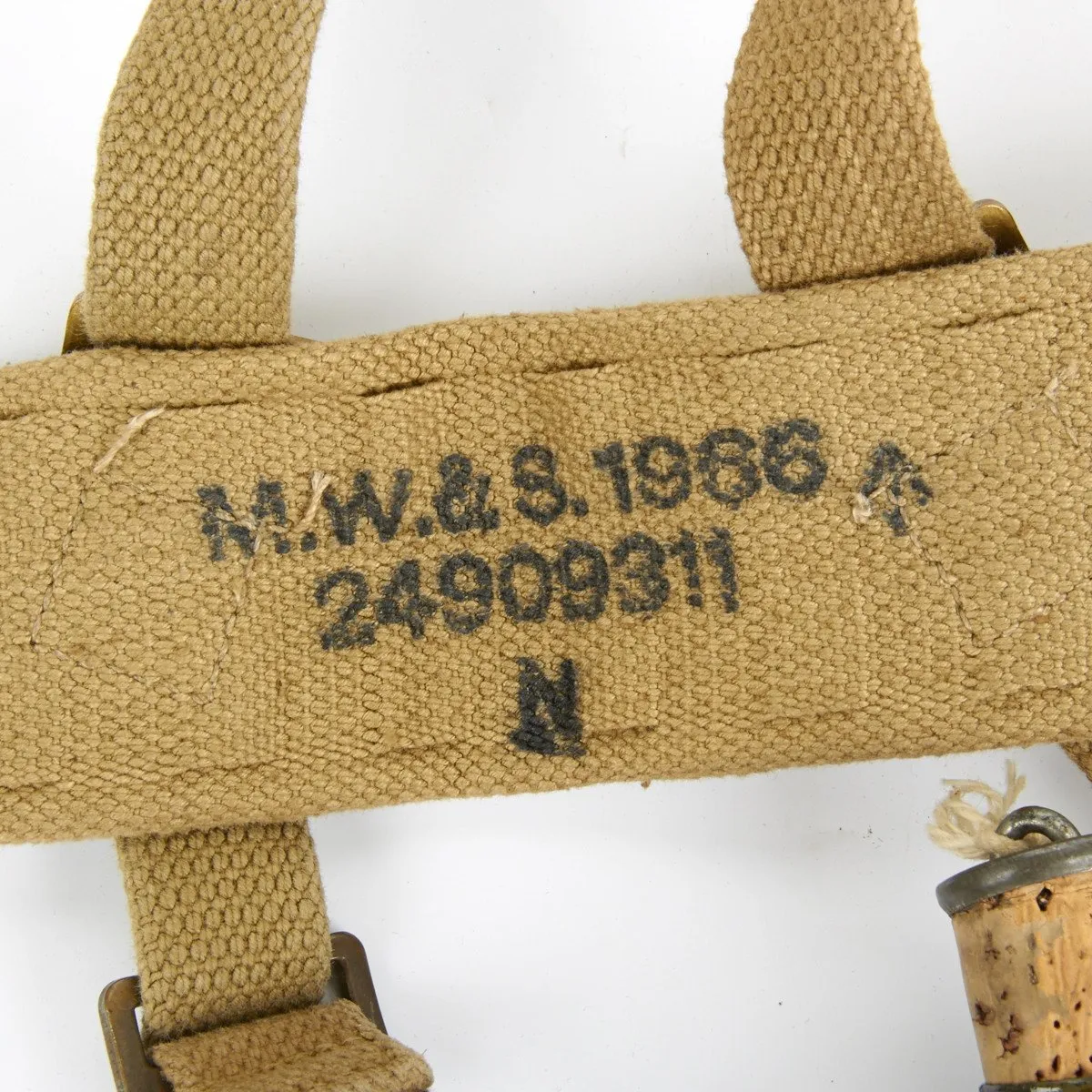 Original British WWII Officer Khaki P37 Web Set