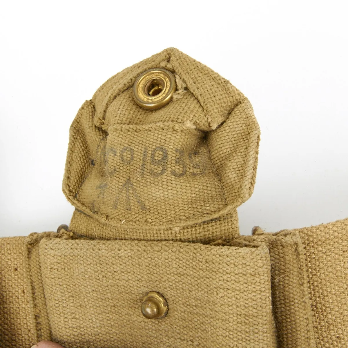 Original British WWII Officer Khaki P37 Web Set