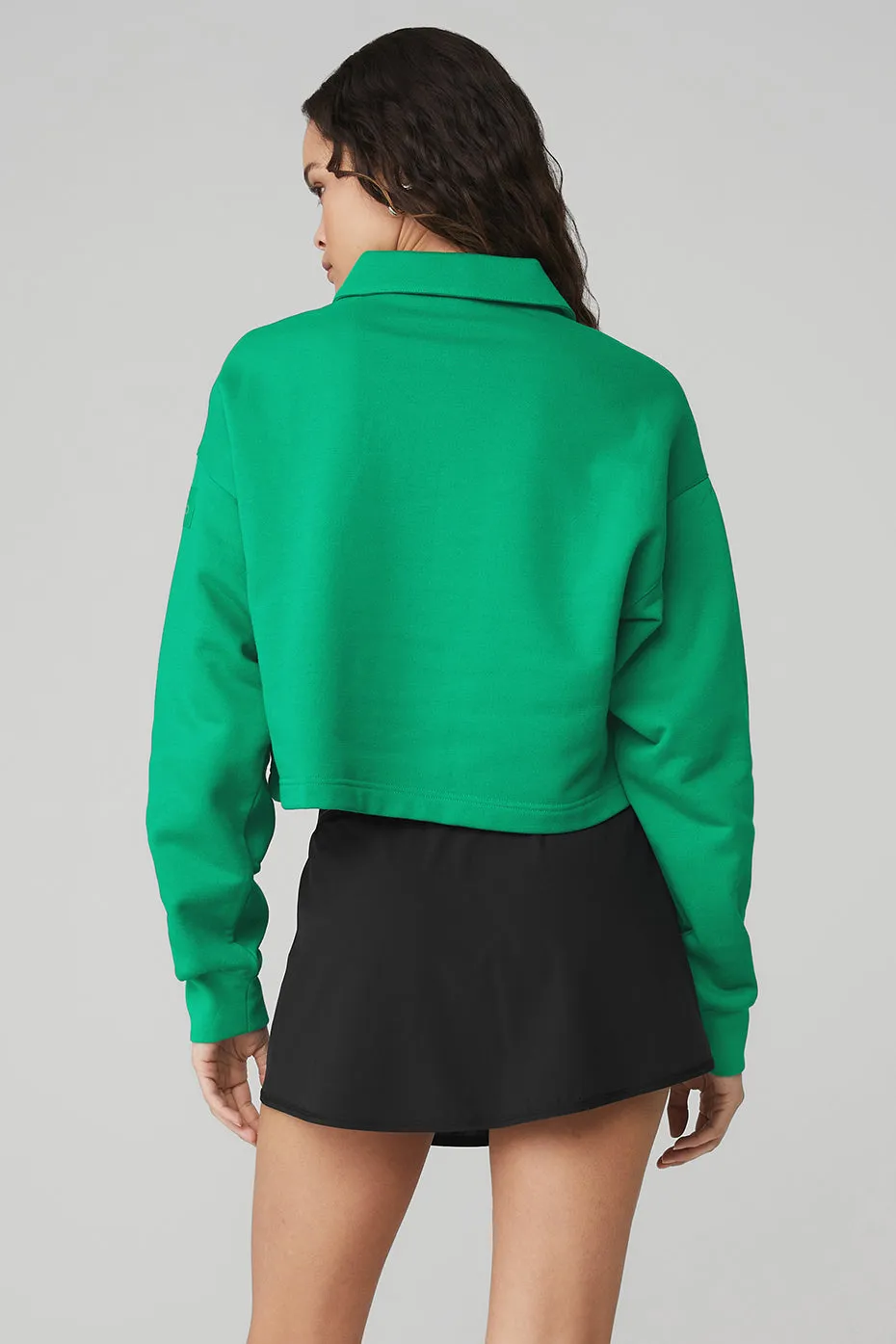 Polo Henley Pullover - Green Emerald