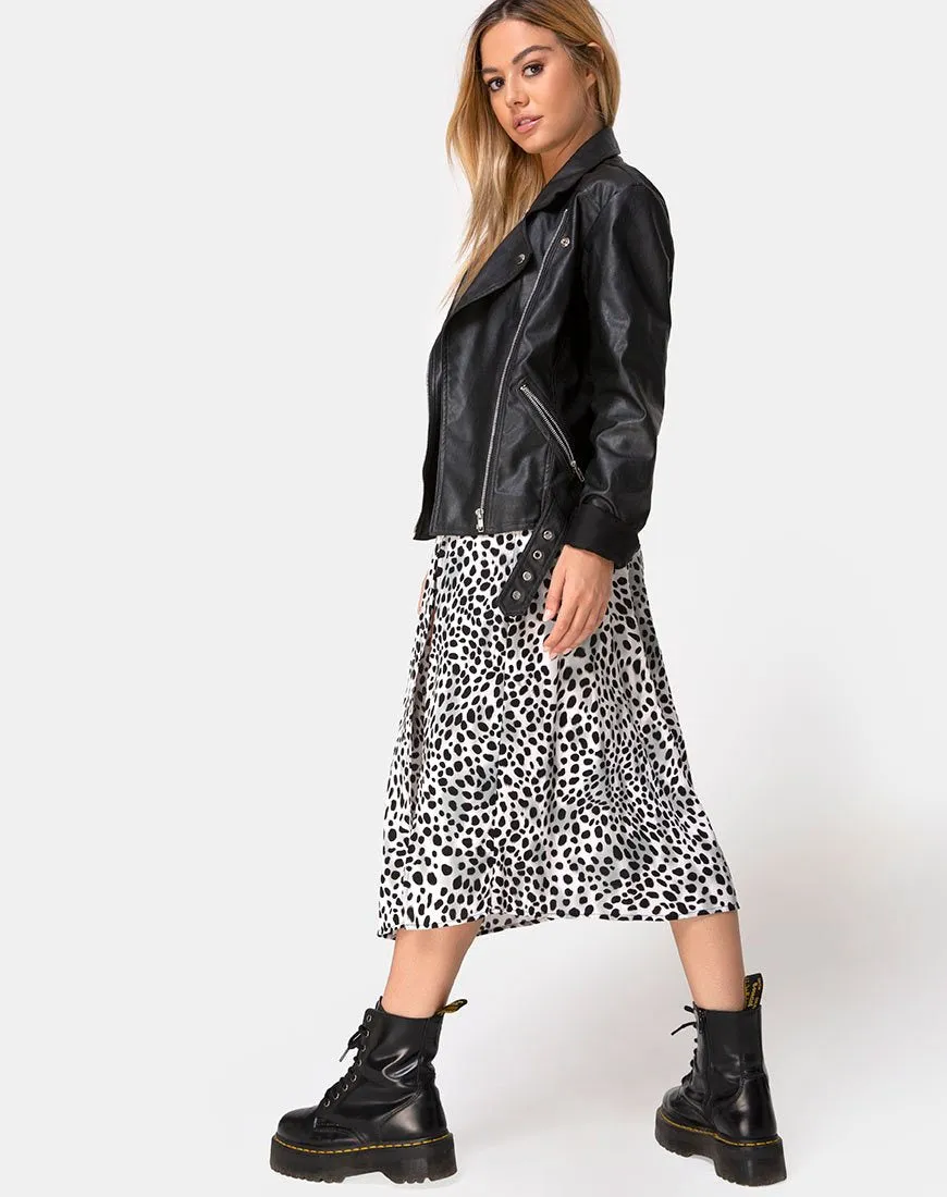 Saika Midi Skirt in Dalmatian