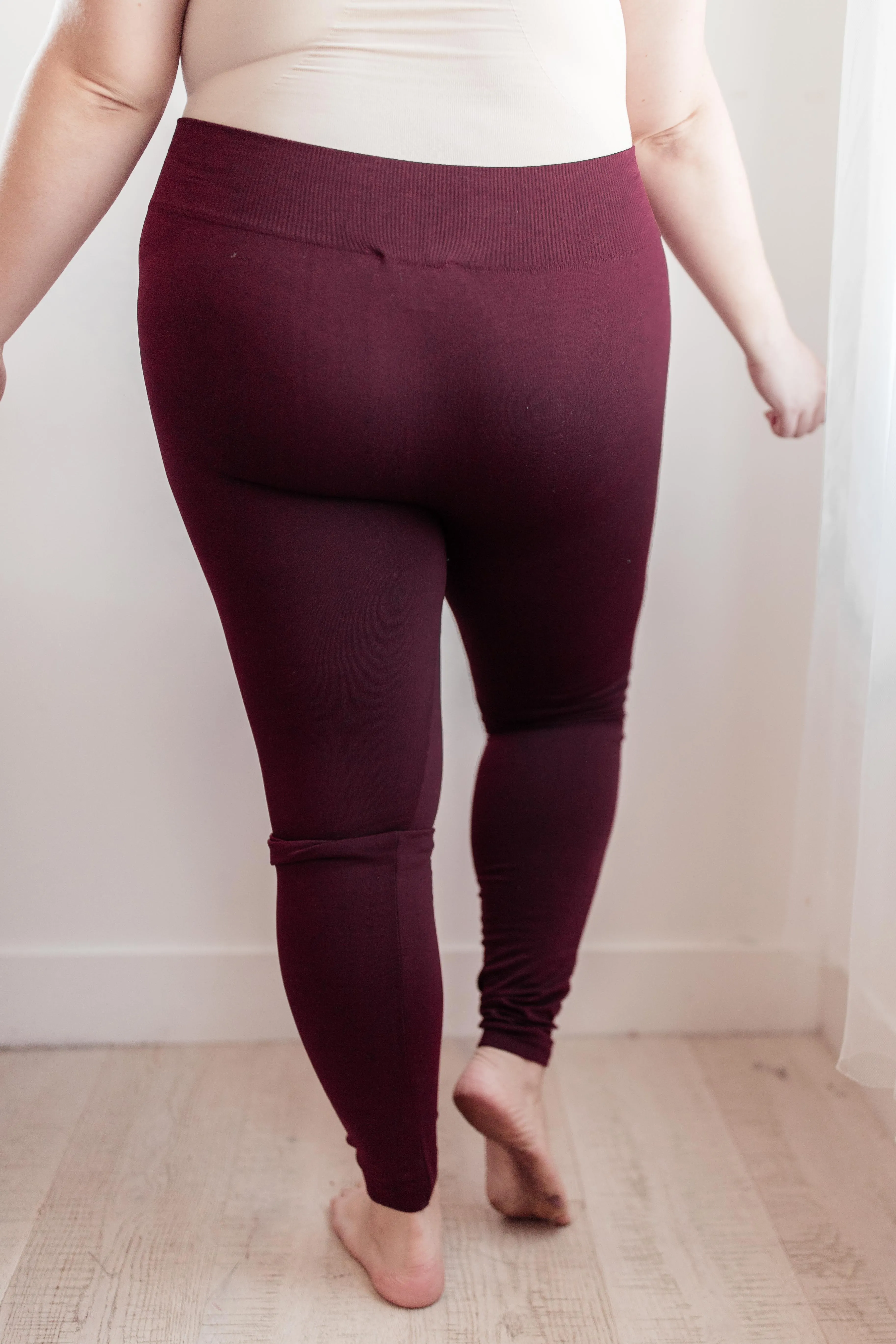 So Soft Inside Leggings in Burgundy