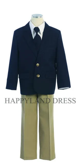 ST103 4-Piece Suit with Grey or Navy Pants (2 Diff. Colors)