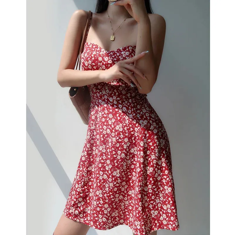 Summer Suspender Wear Sexy Floral Fashion Casual Daily Sleeveless Dress