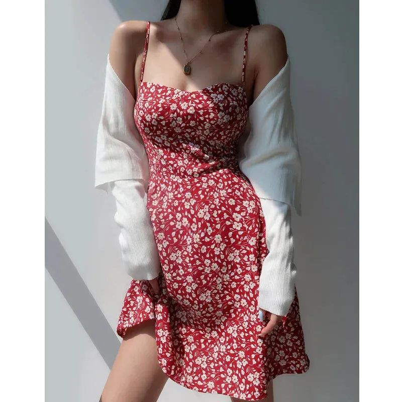 Summer Suspender Wear Sexy Floral Fashion Casual Daily Sleeveless Dress