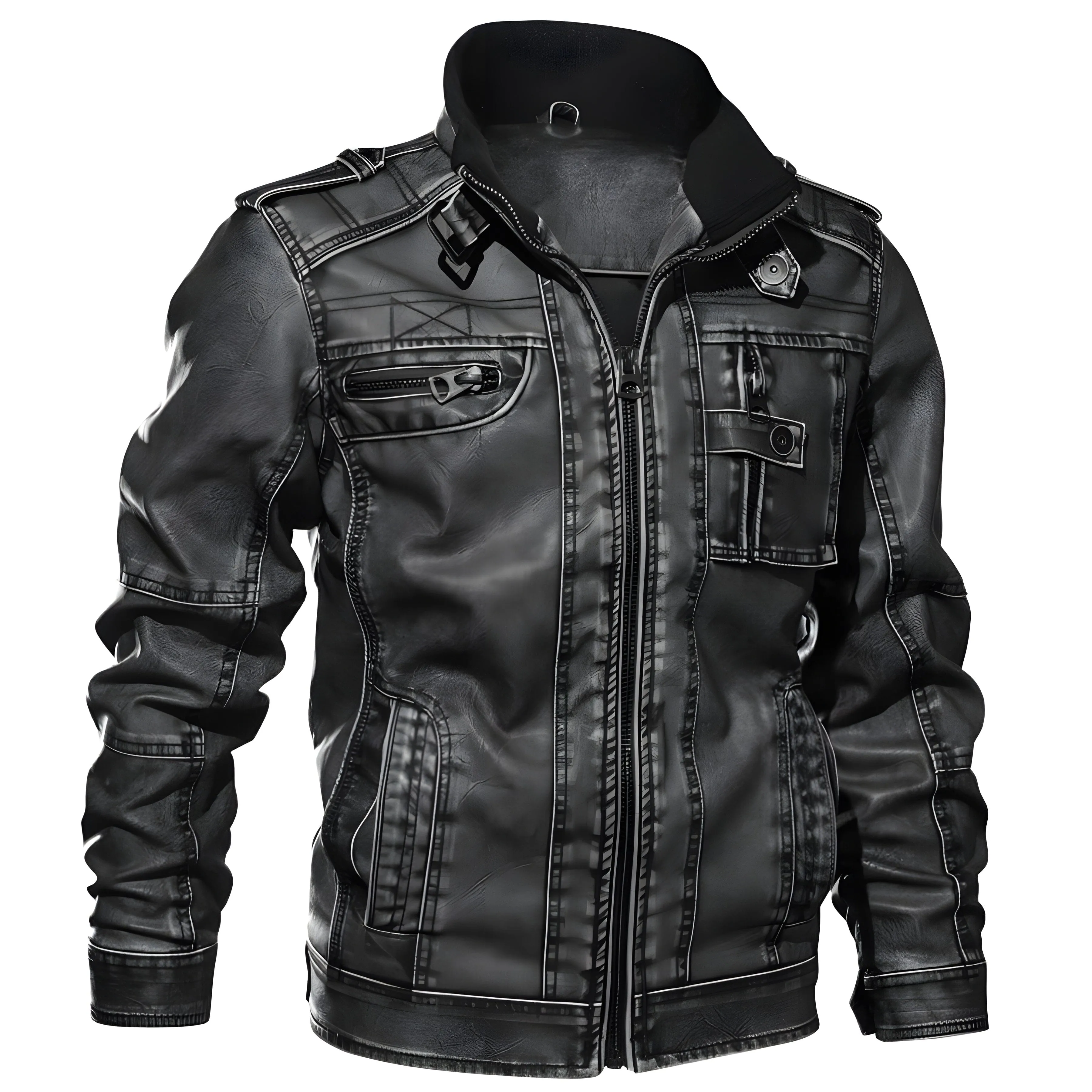 The Captain Faux Leather Aviator Jacket - Multiple Colors