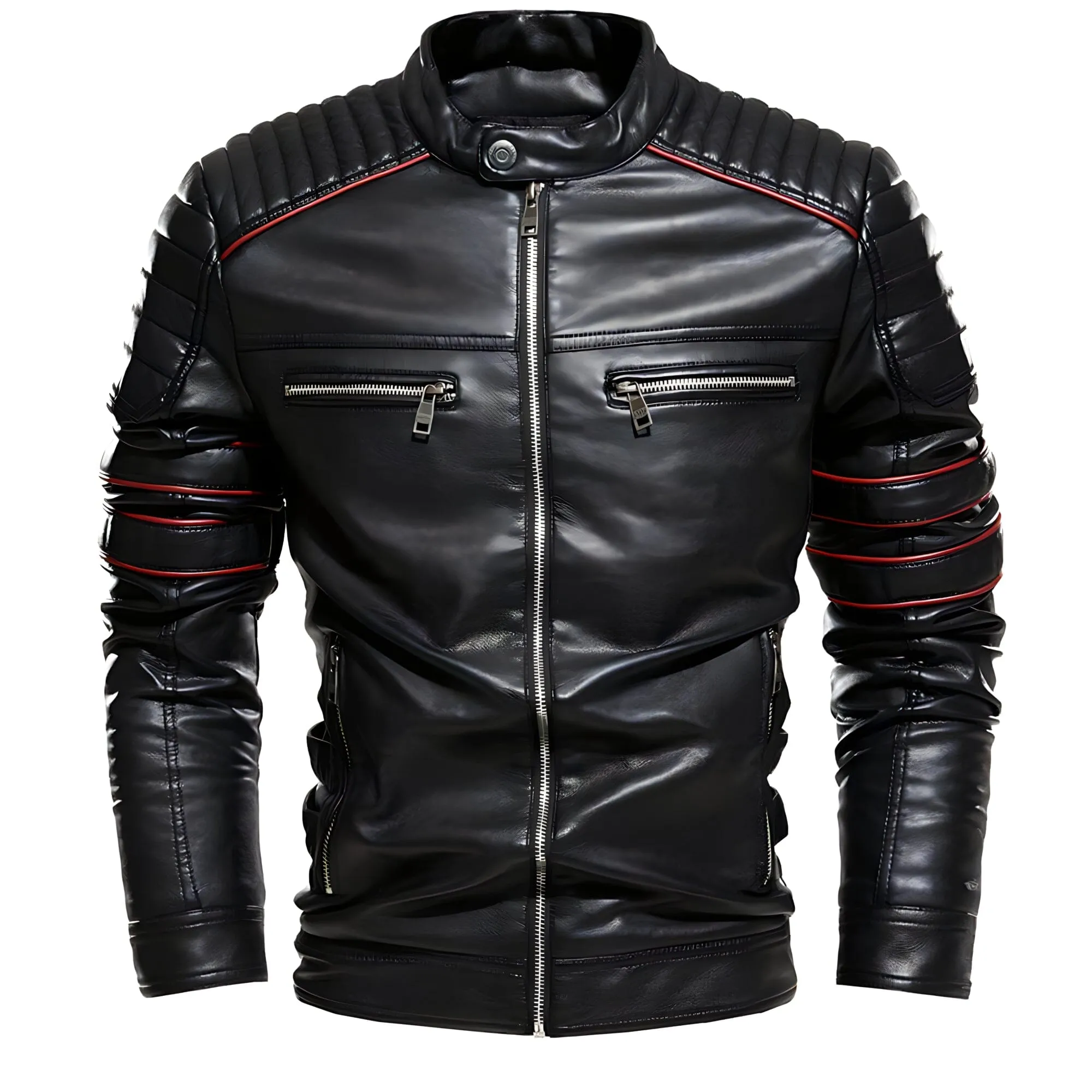 The Cosimo Faux Leather Biker Jacket - Multiple Colors