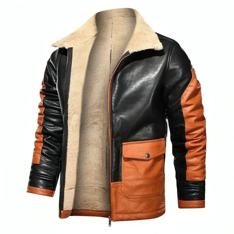 The Geo Faux Leather Jacket