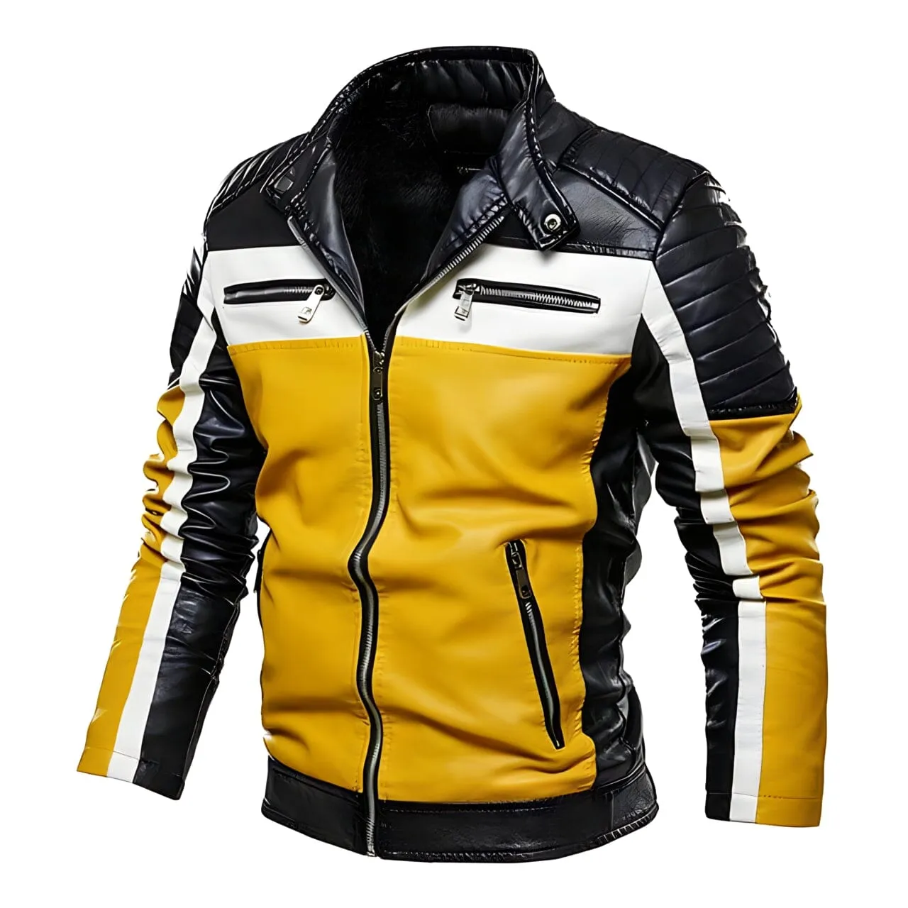 The Giancarlo Faux Leather Biker Jacket - Multiple Colors