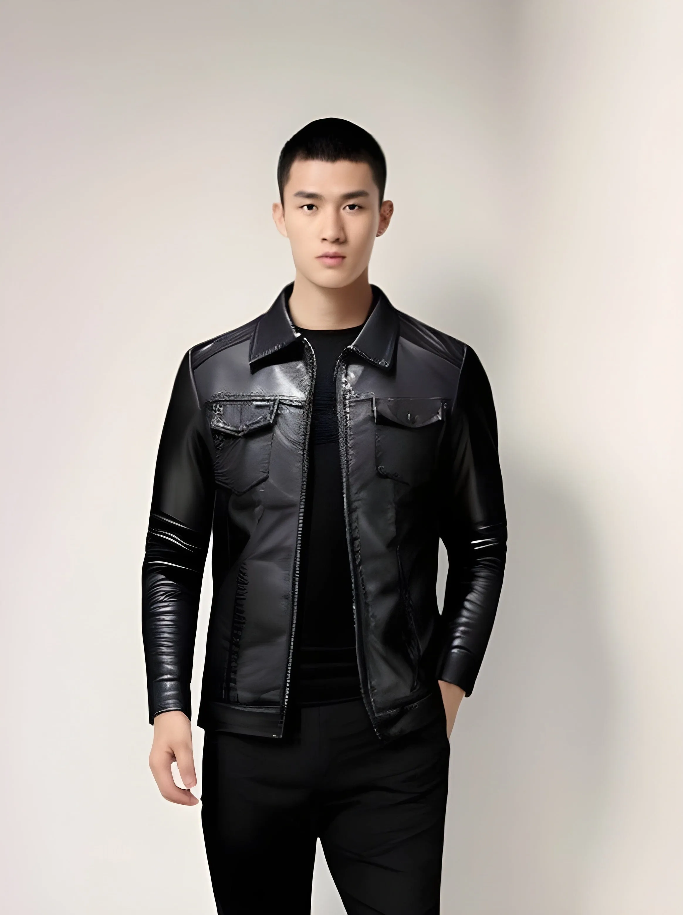 The Jett Faux Leather Biker Jacket